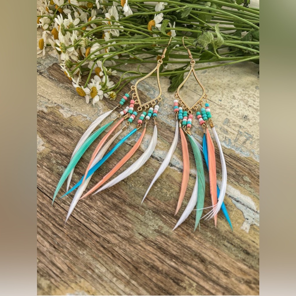 Beautiful Wispy Feather Earrings